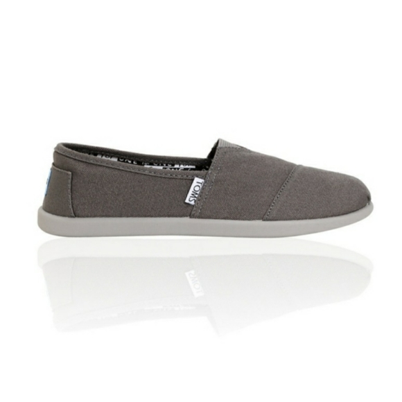 NEW TOMS! - Classic Grey Slip-Ons - Picture 3 of 9
